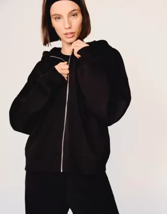 Sudadera con capucha y cremallera Black