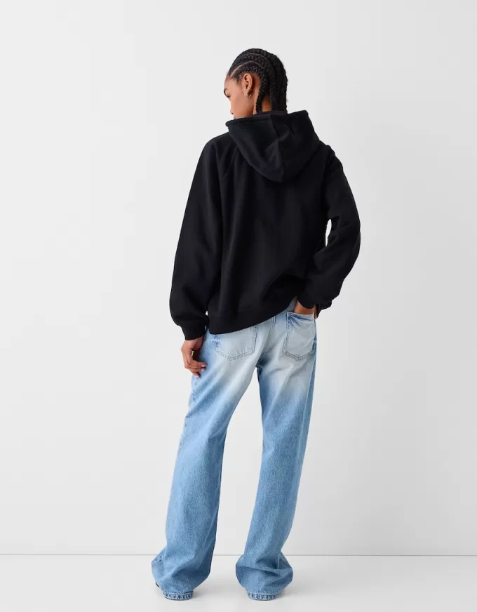 Sudadera con capucha y cremallera Black