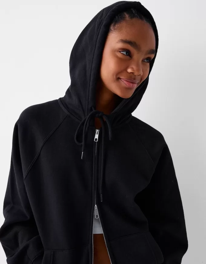 Sudadera con capucha y cremallera Black