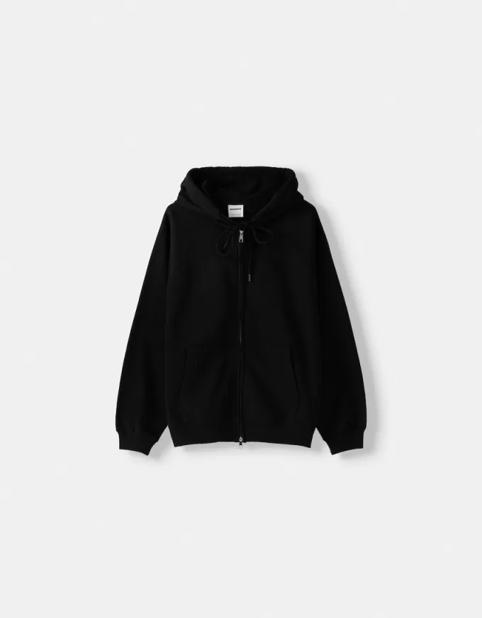 Sudadera con capucha y cremallera Black