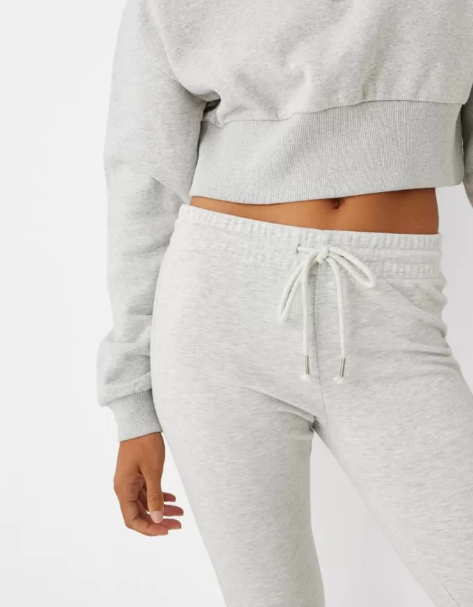 Sudadera con cremallera y bordado Grey