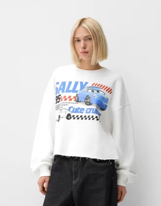 Sudadera corta Cars White