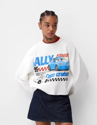 Sudadera corta Cars White