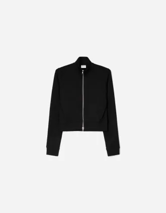Sudadera de cuello alto con cremallera Black