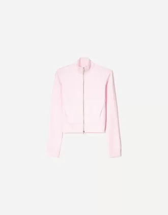 Sudadera de cuello alto con cremallera Pink