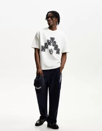 Sudadera de manga corta con estampado deportivo. White