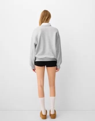 Sudadera oversize con bolsillos laterales Grey