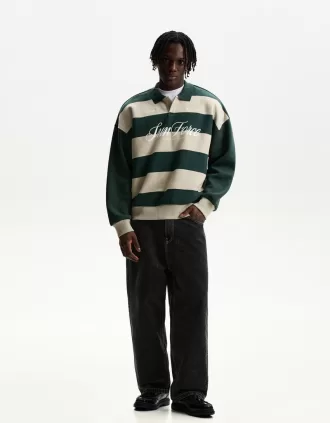 Sudadera polo deportiva universitaria Green