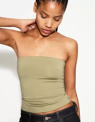Top bandeau Khaki