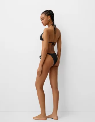 Top de bikini de triángulo Black