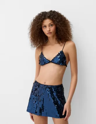 Top de lentejuelas Blue