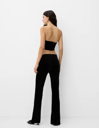 Top de terciopelo inspirado en corsetería Black