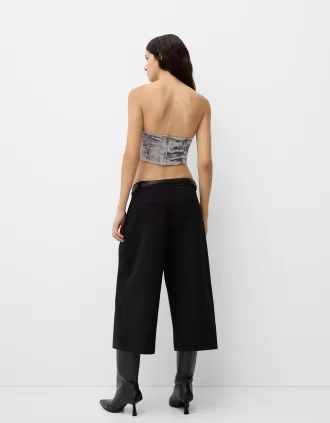 Top de terciopelo inspirado en corsetería Grey