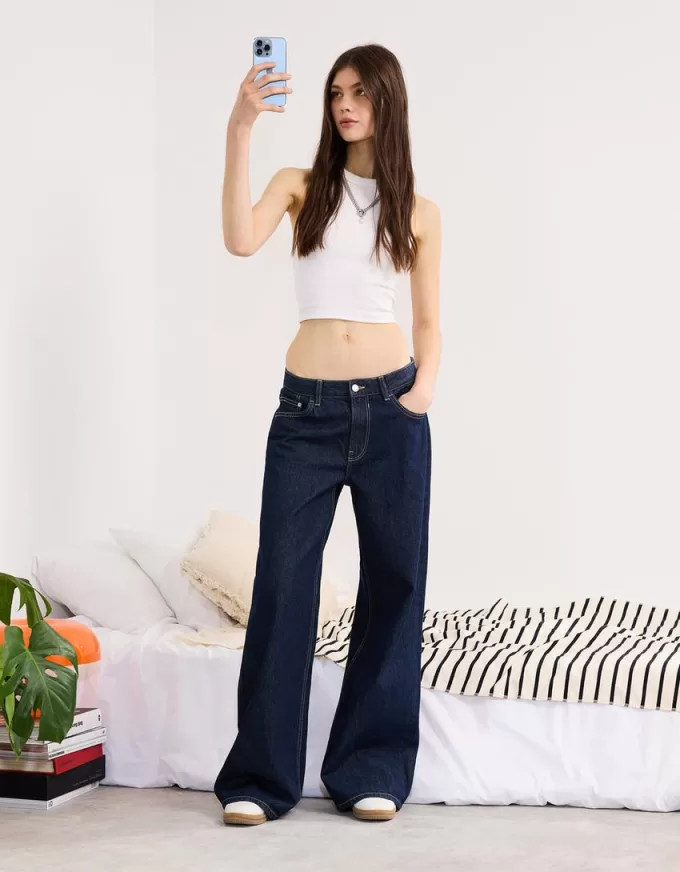 Vaqueros anchos Navy