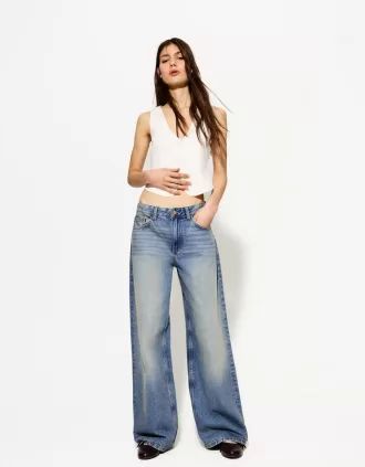 Vaqueros anchos Washed out blue