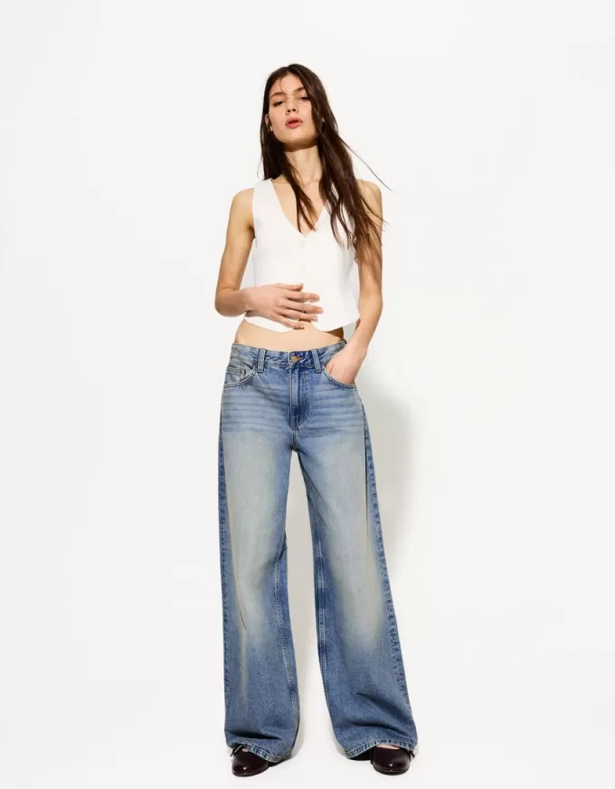Vaqueros anchos Washed out blue