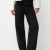 Vaqueros anchos de corte recto Black