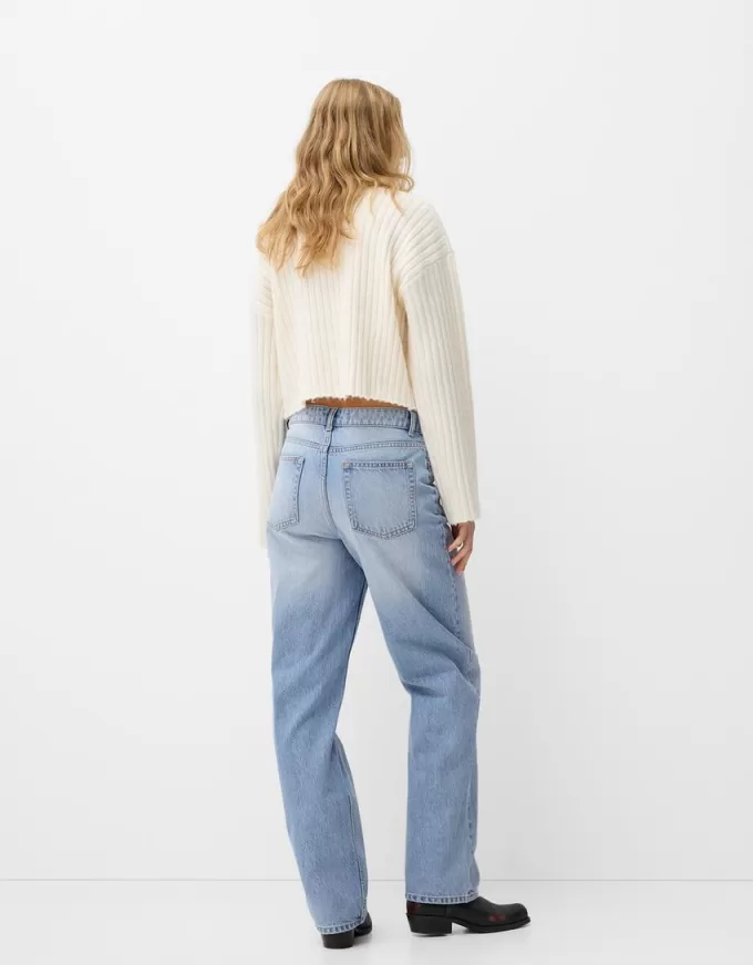 Vaqueros anchos de corte recto Light blue