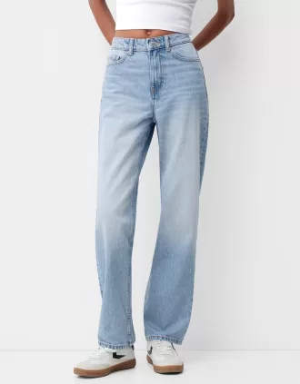 Vaqueros anchos de corte recto Light blue