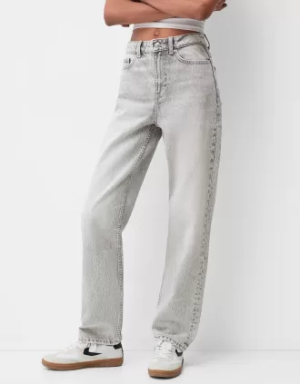 Vaqueros anchos de corte recto Grey