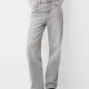 Vaqueros anchos de corte recto Grey Vaqueros anchos de corte recto Grey