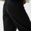 Vaqueros anchos de corte recto Black
