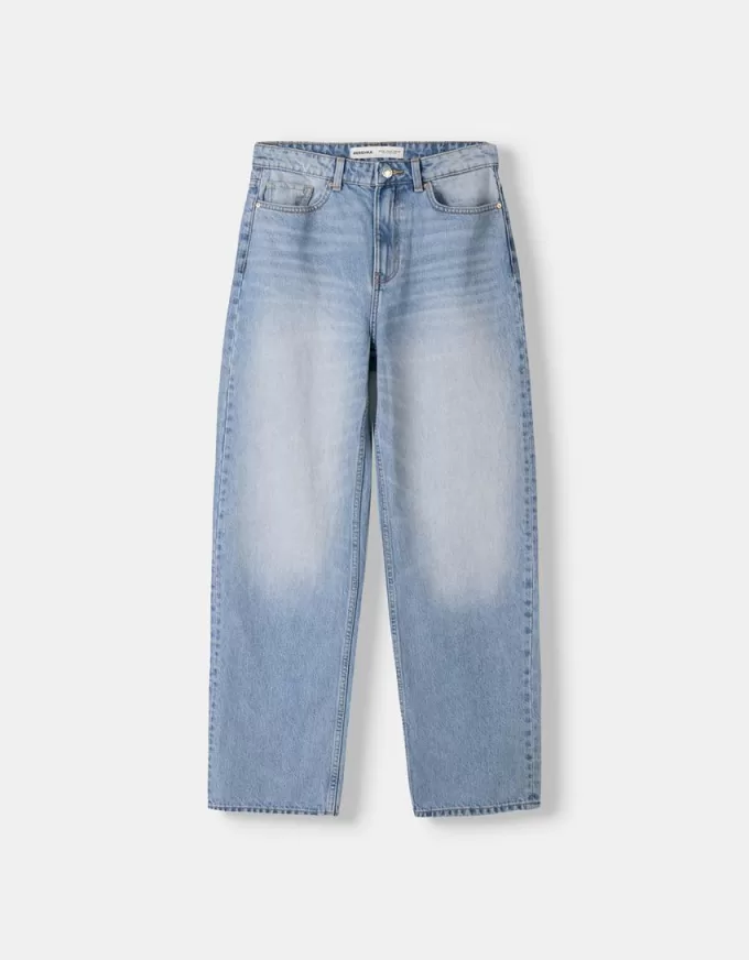 Vaqueros anchos de corte recto Light blue