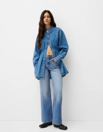 Vaqueros anchos de los 90 Light blue