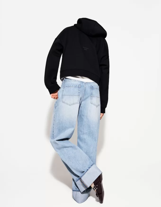 Vaqueros anchos estilo años 90 con dobladillo vuelto Light blue