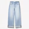 Vaqueros anchos estilo años 90 con dobladillo vuelto Light blue