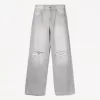 Vaqueros anchos estilo años 90 con rotos Grey