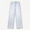 Vaqueros anchos estilo años 90 con rotos Light blue