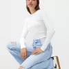 Vaqueros anchos estilo años 90 con rotos Light blue