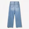 Vaqueros anchos estilo años 90 con rotos Light blue