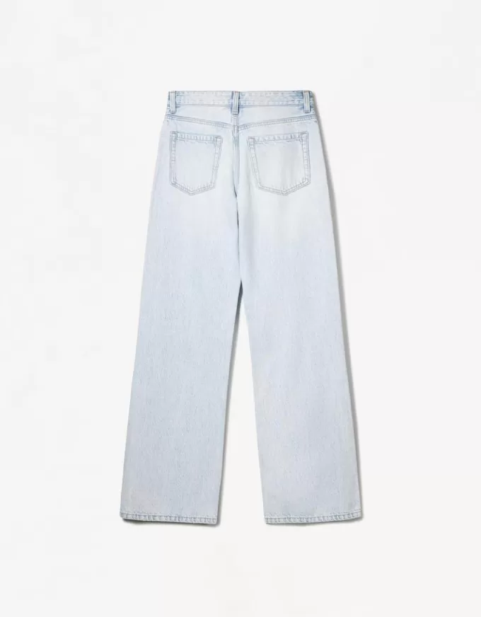 Vaqueros anchos estilo años 90 con rotos Light blue
