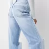 Vaqueros anchos estilo años 90 con rotos Light blue