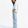 Vaqueros anchos estilo años 90 con strass Light blue