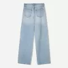 Vaqueros anchos estilo años 90 con strass Light blue