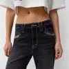 Vaqueros anchos estilo años 90 con tachuelas Black