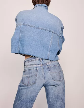Vaqueros boot-cut de talle bajo Light blue