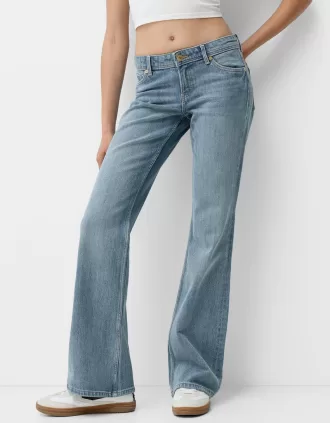 Vaqueros boot-cut de talle bajo Light blue