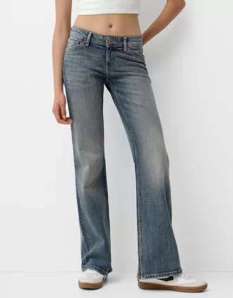 Vaqueros boot-cut de talle bajo Light blue
