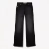 Vaqueros boot-cut de talle bajo Black