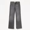 Vaqueros boot-cut de talle bajo Dark grey