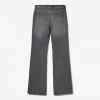 Vaqueros boot-cut de talle bajo Dark grey