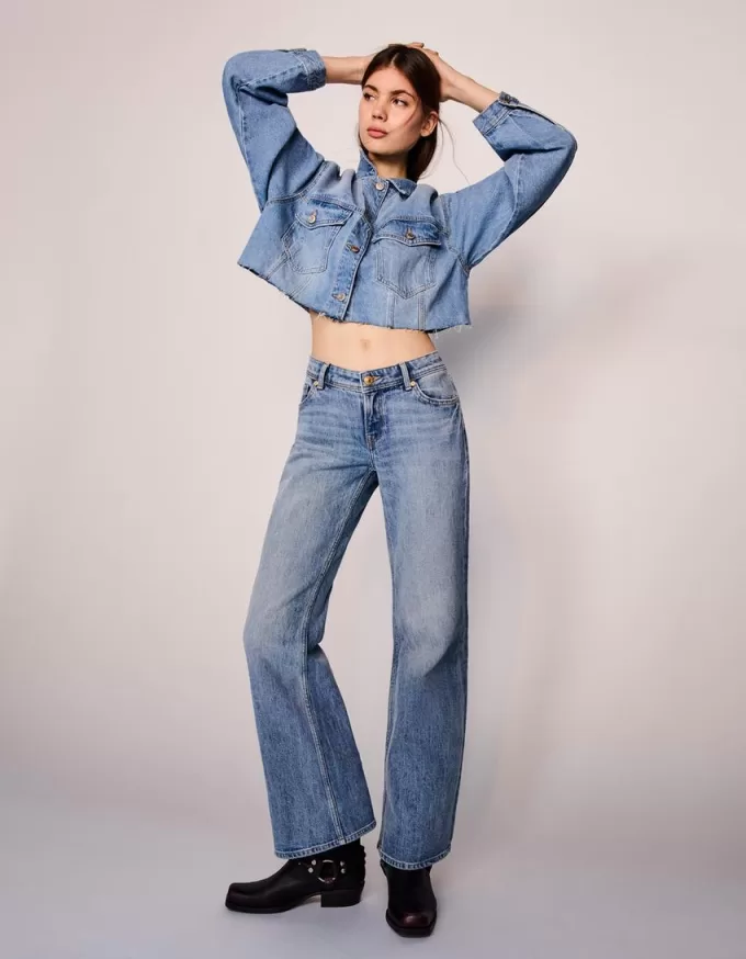 Vaqueros boot-cut de talle bajo Light blue Vaqueros boot-cut de talle bajo Light blue