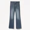 Vaqueros bootcut de talle bajo Washed out blue