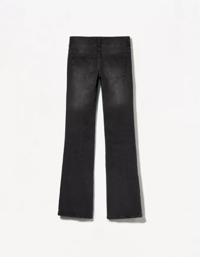 Vaqueros bootcut de talle bajo Black