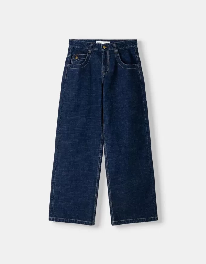 Vaqueros boyfriend bordados Light blue