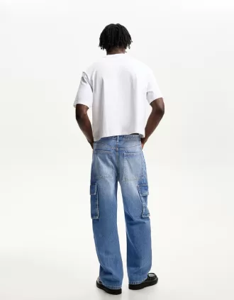 Vaqueros cargo holgados Light blue
